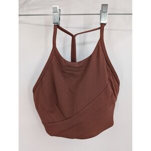 Lululemon NWT Women's Flow Y Wrap-Front High Neck Bra Rust sz 2